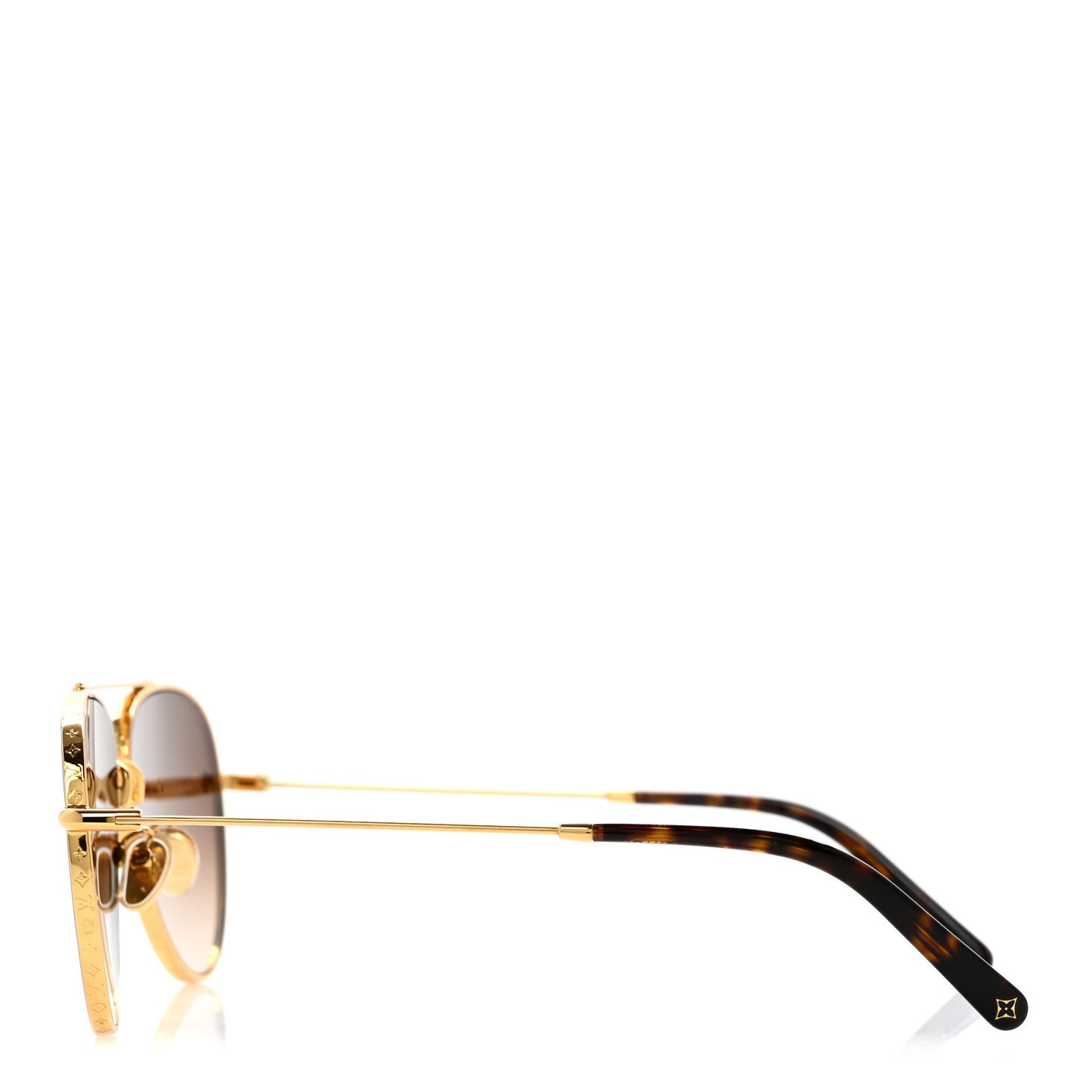 Metal The LV Pilot Sunglasses Z1619U Gradient Brown Monogram