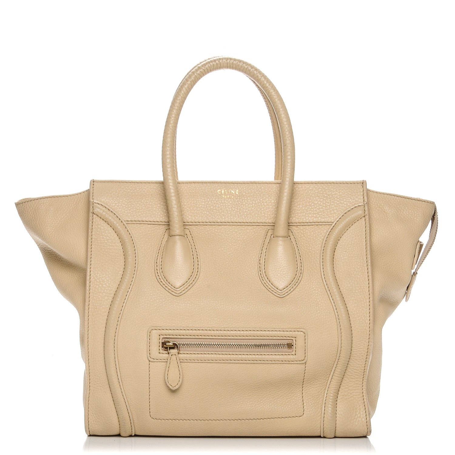 Celine Pebbled Calfskin Mini Luggage Cream 1 of 10