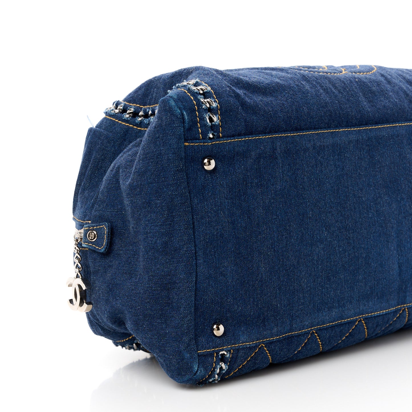 Denim Luxe Ligne Large Bowler Blue Blue