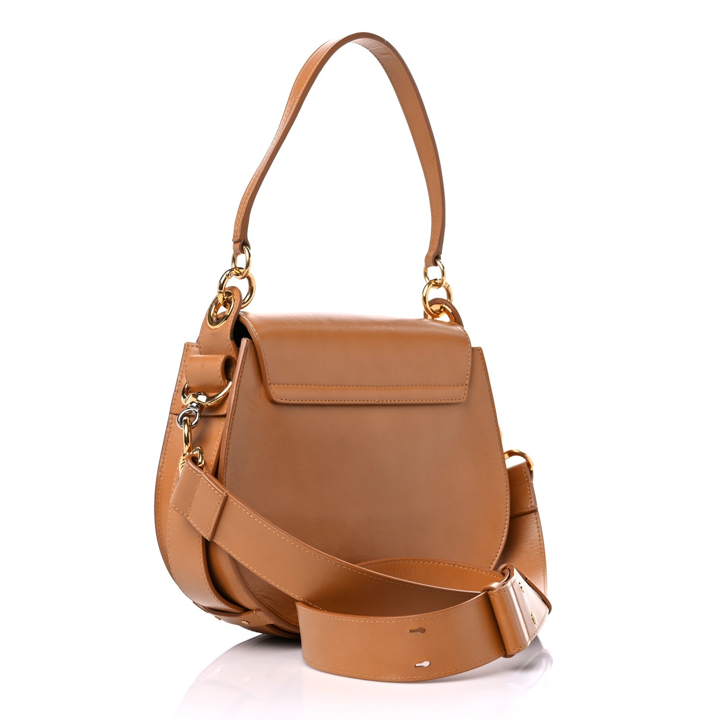 Calfskin Suede Large Tess Bag Autumnal Brown