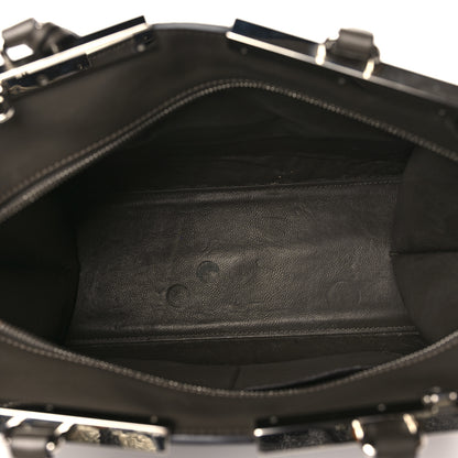 Fendi Vitello Pelo Flamingo Crocodile Embossed Petite 3Jours Tote Carbone 5 of 9