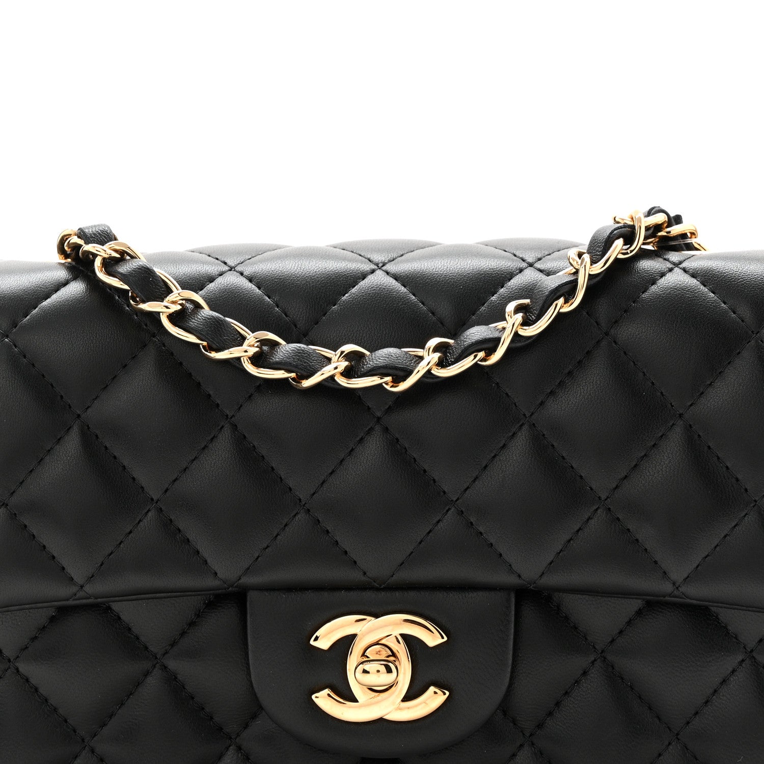 Chanel Lambskin Quilted Mini Rectangular Flap Black 8 of 11