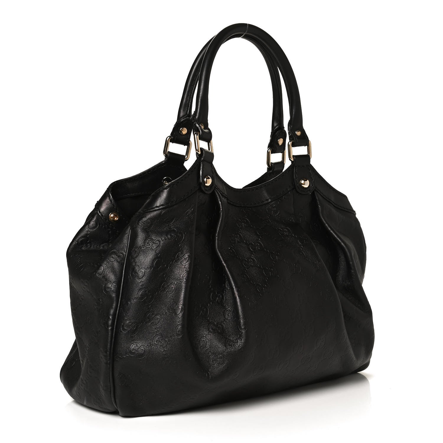 Gucci Guccissima Medium Sukey Tote Black 3 of 14