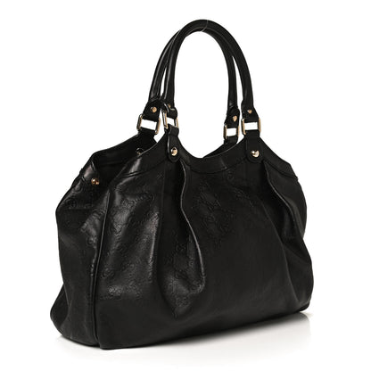Gucci Guccissima Medium Sukey Tote Black 3 of 14