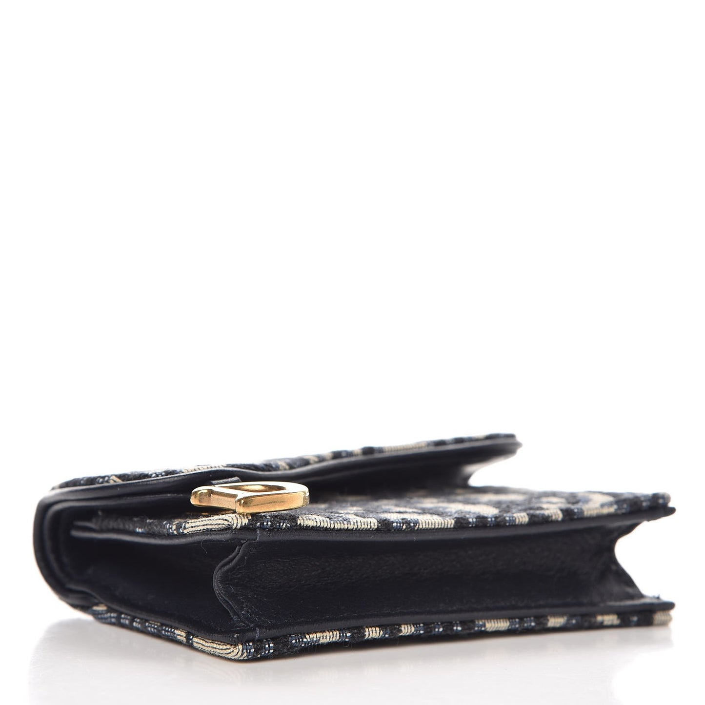 Oblique Saddle Card Holder Blue