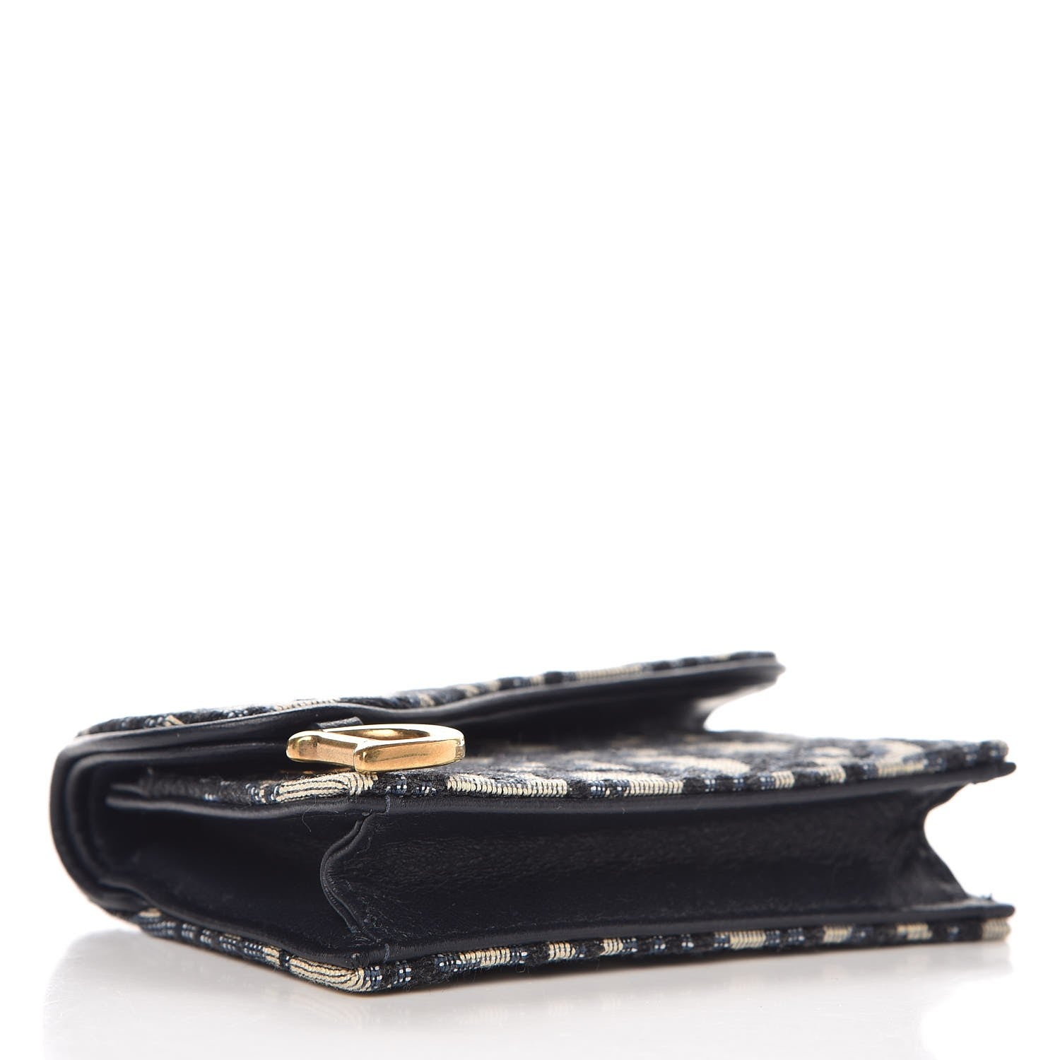 Christian Dior Oblique Saddle Card Holder Blue 4 of 8