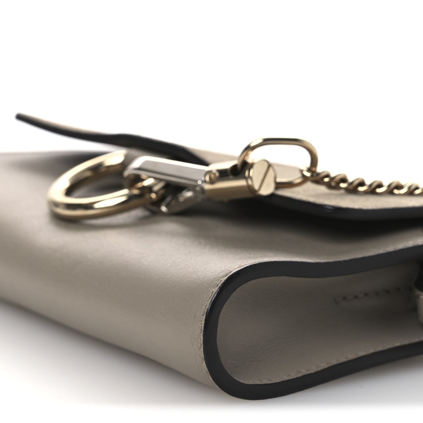 Suede Calfskin Mini Faye Shoulder Bag Motty Grey