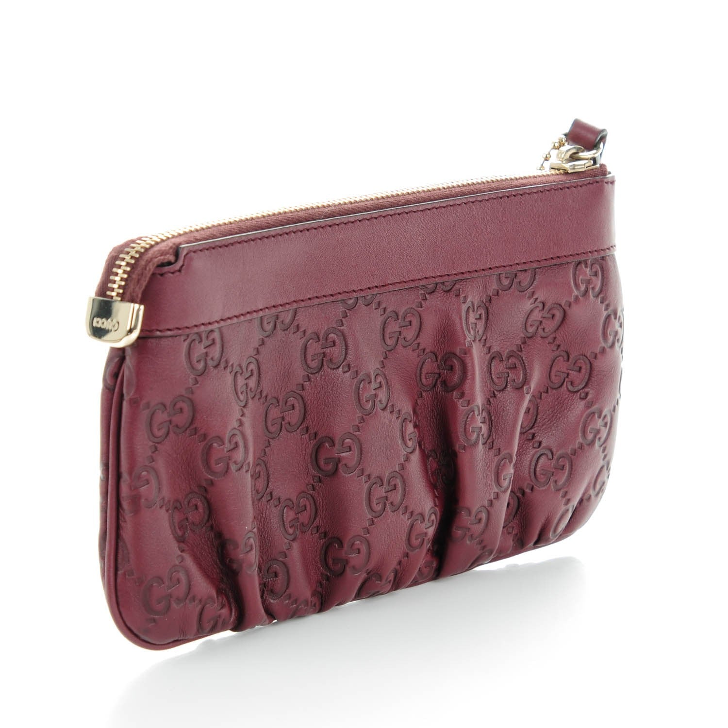 Gucci Guccissima Heart Wristlet Bordeaux 3 of 7