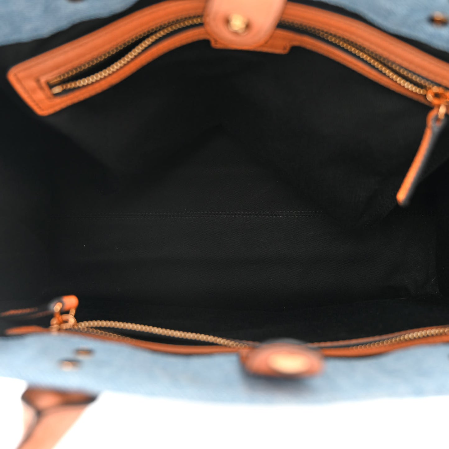 Jacquard Canvas Large Allover Medusa Tote Blue