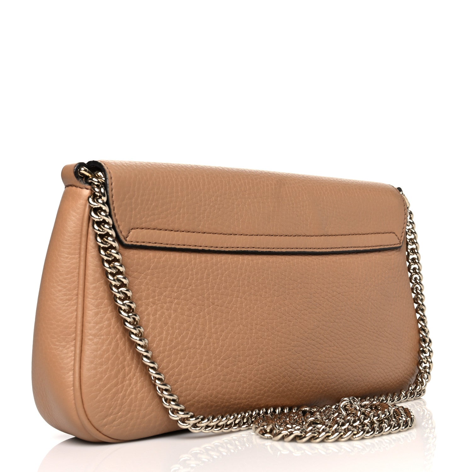 Gucci Pebbled Calfskin Medium Soho Flap Crossbody Camelia 3 of 10