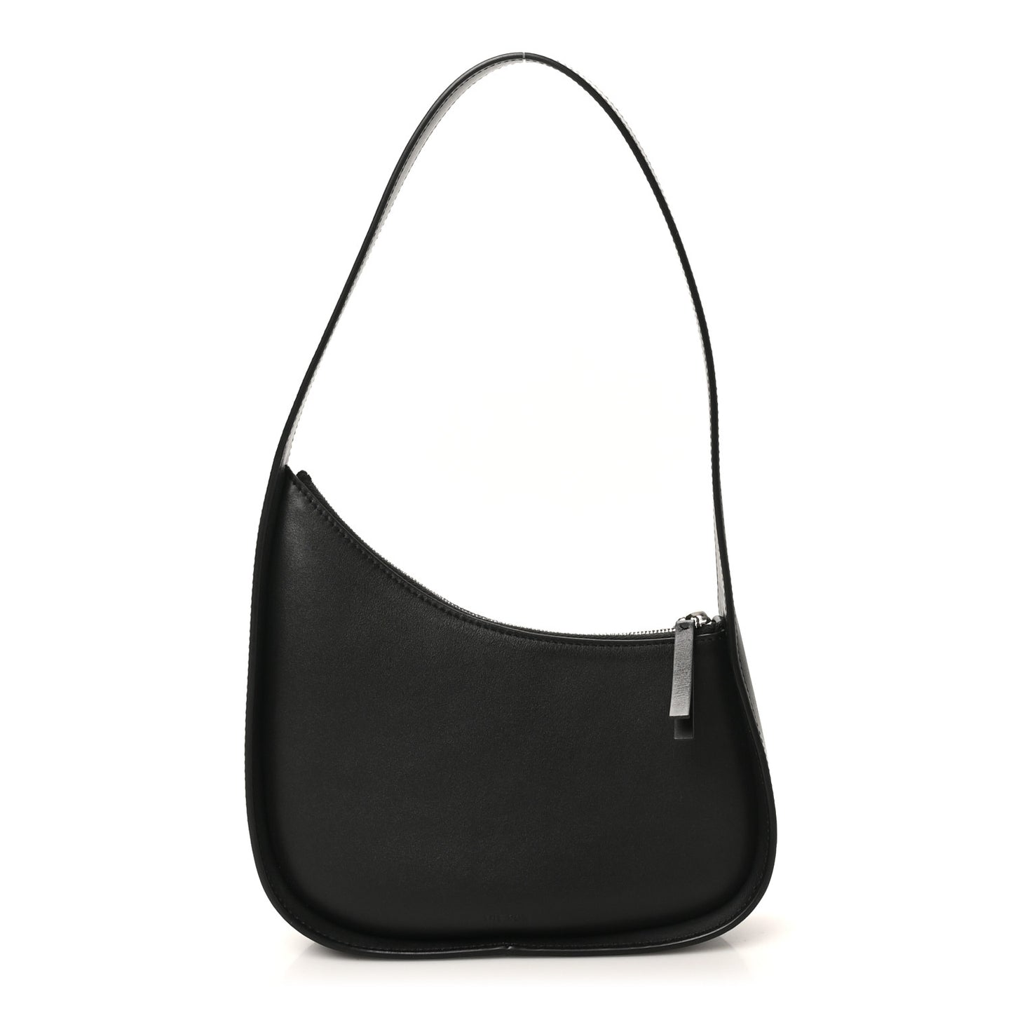 Smooth Calfskin Half Moon Shoulder Bag Black