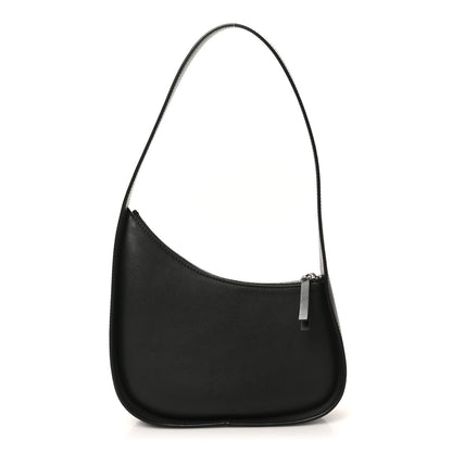 The Row Smooth Calfskin Half Moon Shoulder Bag Black 1 of 9