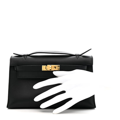 Hermes Swift Kelly Pochette Clutch Black 2 of 11
