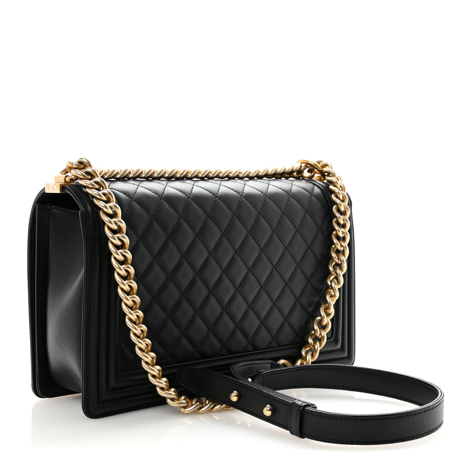 Chanel Lambskin Quilted New Medium Boy Flap Black 3 of 10