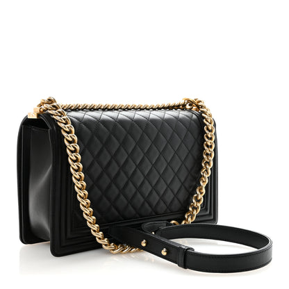 Chanel Lambskin Quilted New Medium Boy Flap Black 3 of 10