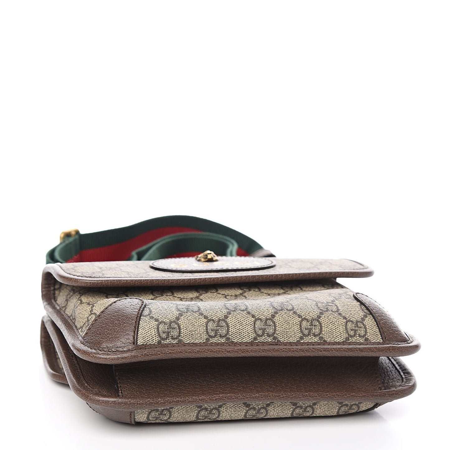 GG Supreme Monogram Web Small Neo Vintage Double Flap Messenger Bag Beige New Acero