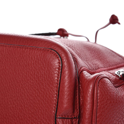 Fendi Cuoio Romano Selleria F is Fendi Grande Mon Tresor Pocket Bucket Bag Rosso 9 of 9