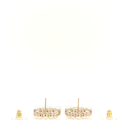 Chanel Pearl Quilted CC Flap Bag Earrings Gold 3 of 4