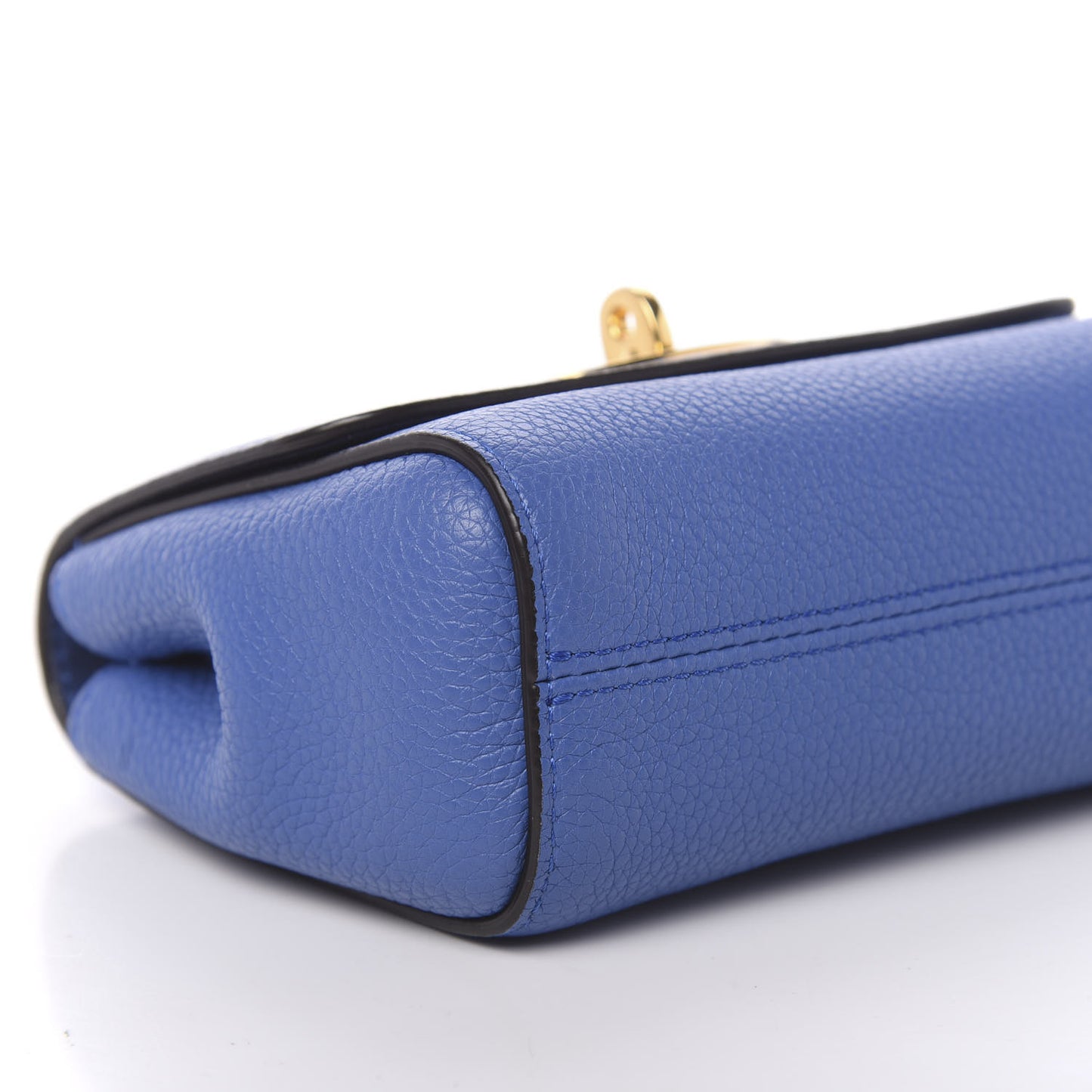 Small Classic Grain Calfskin Mini Lily Porcelain Blue