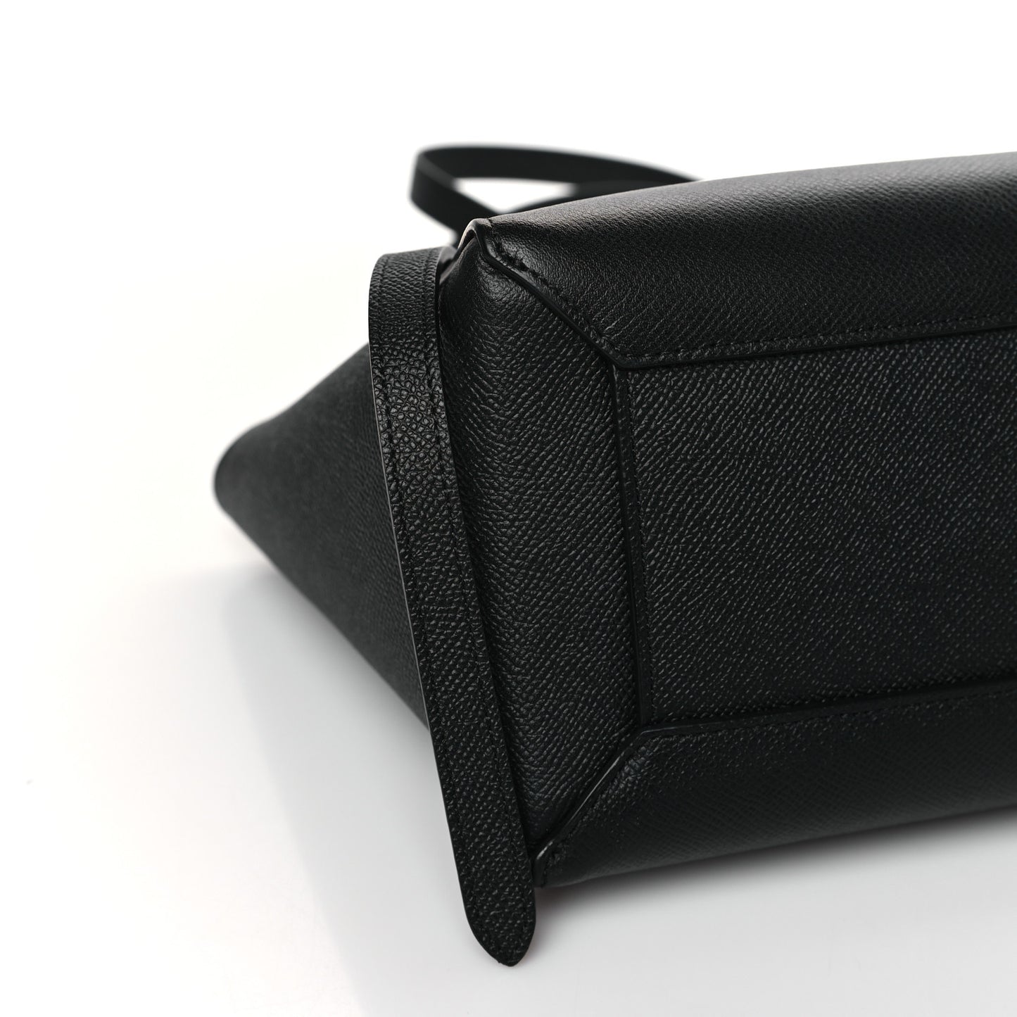 Grained Calfskin Micro Belt Bag Black
