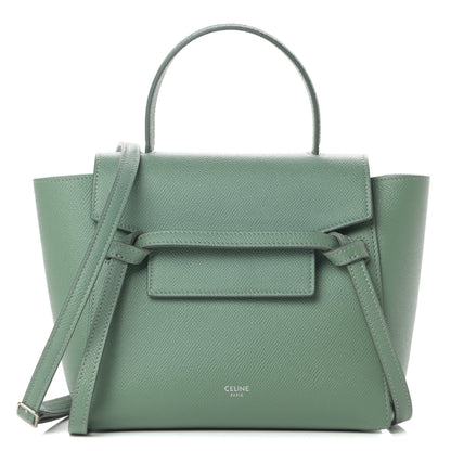 Celine Grained Calfskin Nano Belt Bag Celadon 1 of 13
