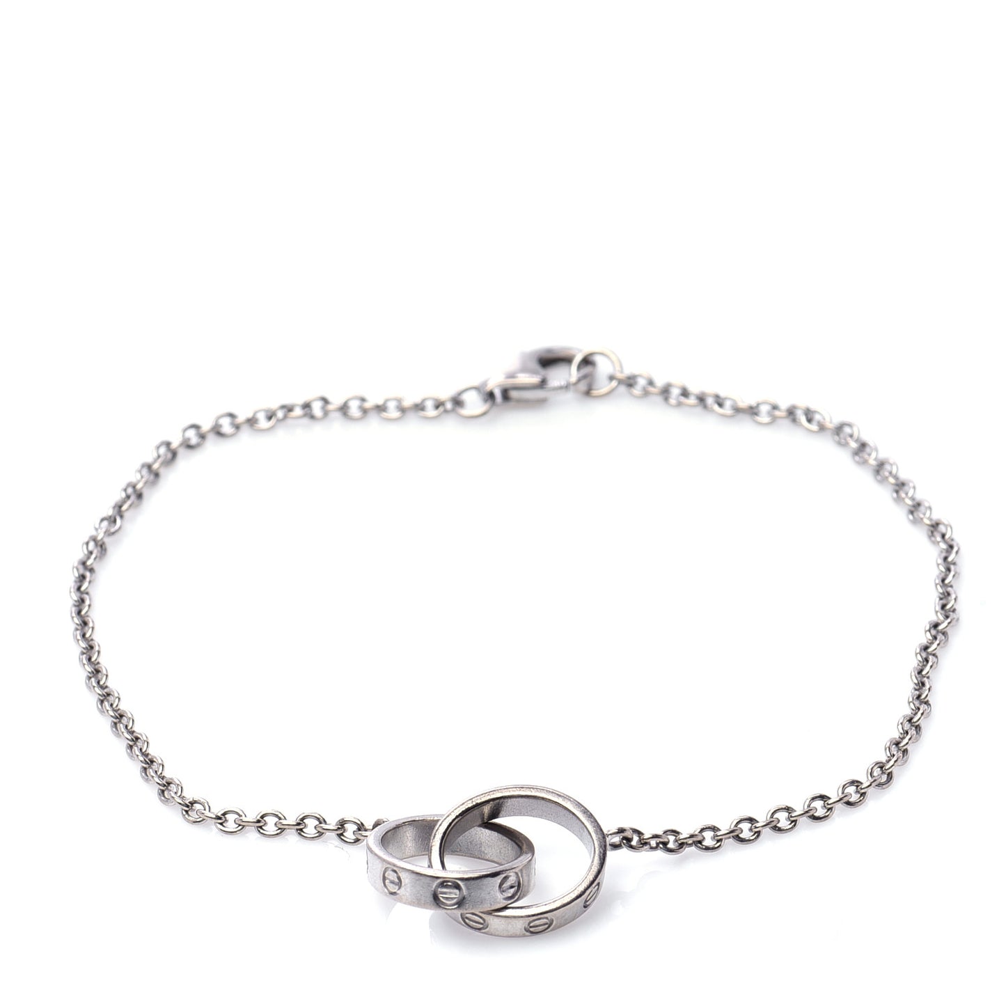 18K White Gold Interlocking LOVE Bracelet