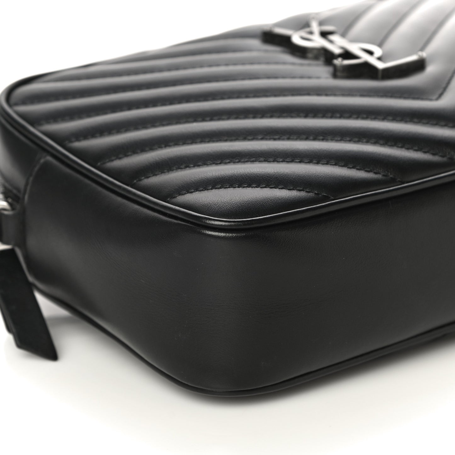 Calfskin Matelasse Monogram Lou Camera Bag Black