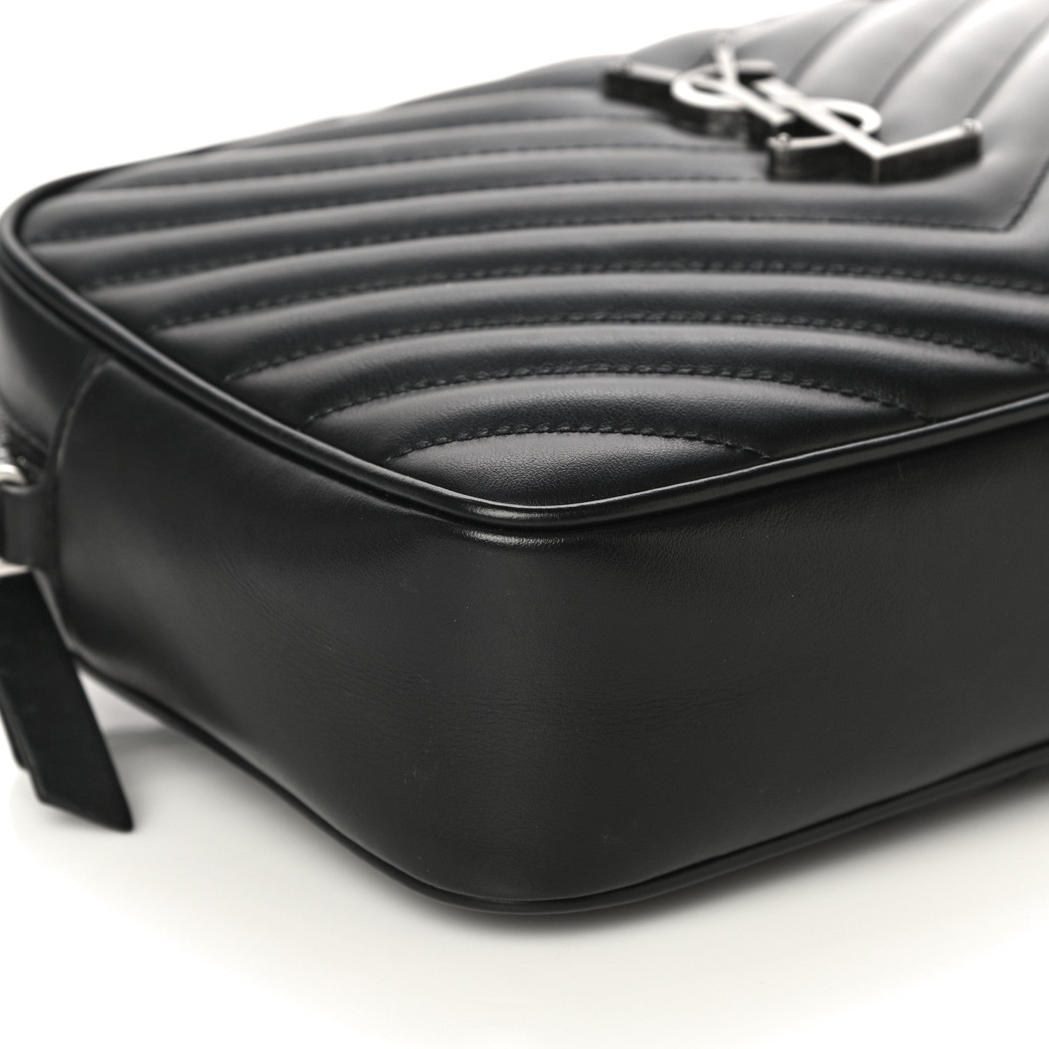 Saint Laurent Calfskin Matelasse Monogram Lou Camera Bag Black 9 of 10