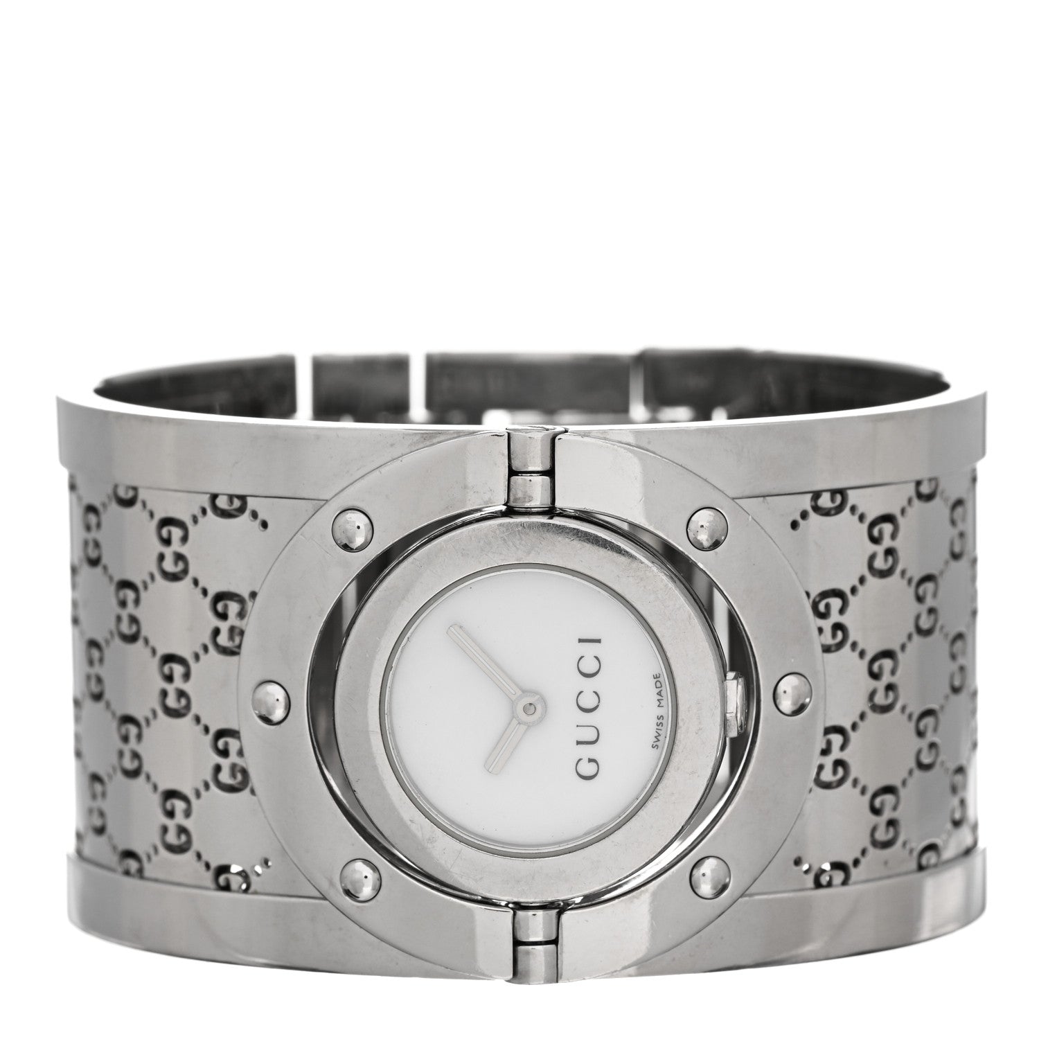 Gucci Stainless Steel Mother of Pearl 33mm Twirl Quartz Watch 2 of 4