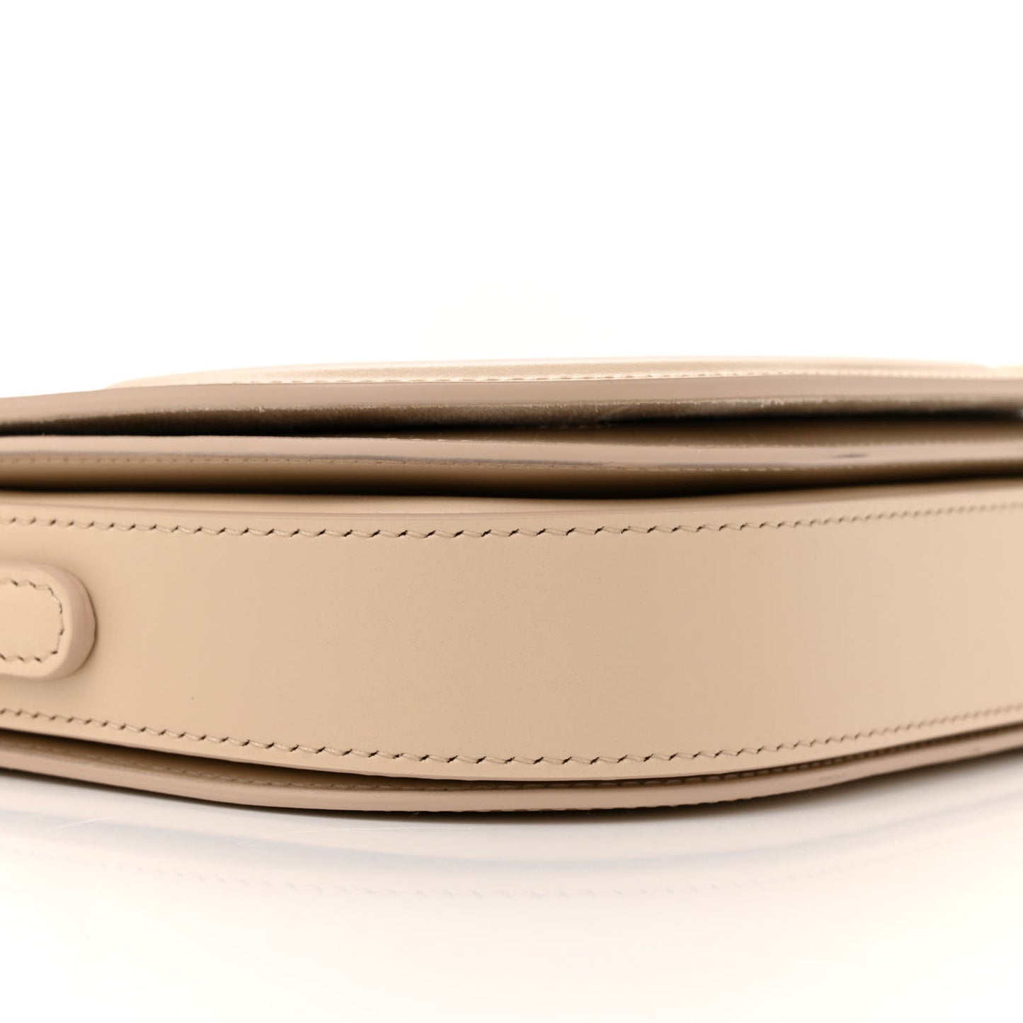Calfskin CD Signature Flap Crossbody Caramel Beige