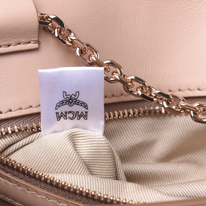 MCM Metallic Visetos Millie Wallet On Chain Champagne Gold 7 of 9