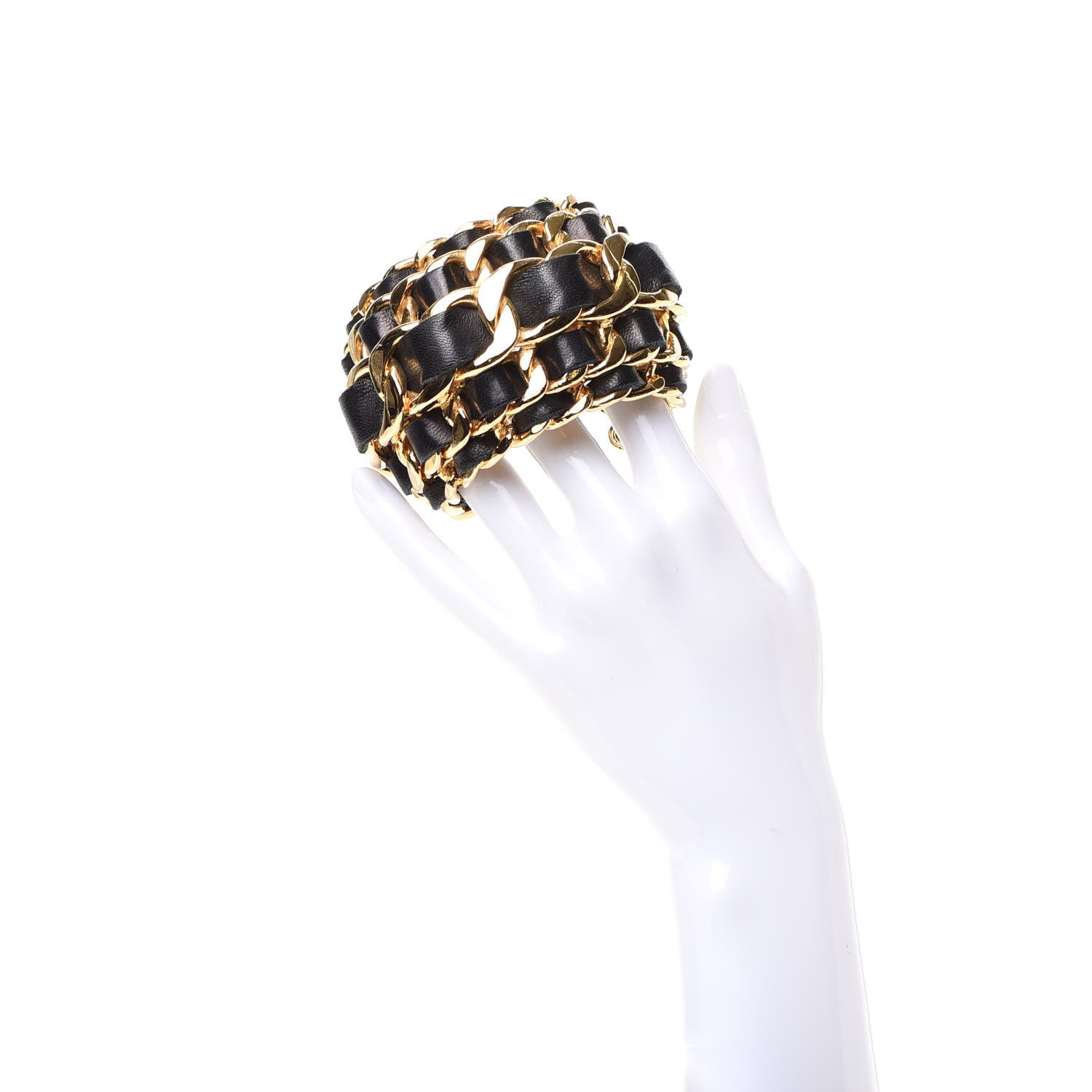 Chanel Lambskin Chain CC Cuff Black 2 of 3