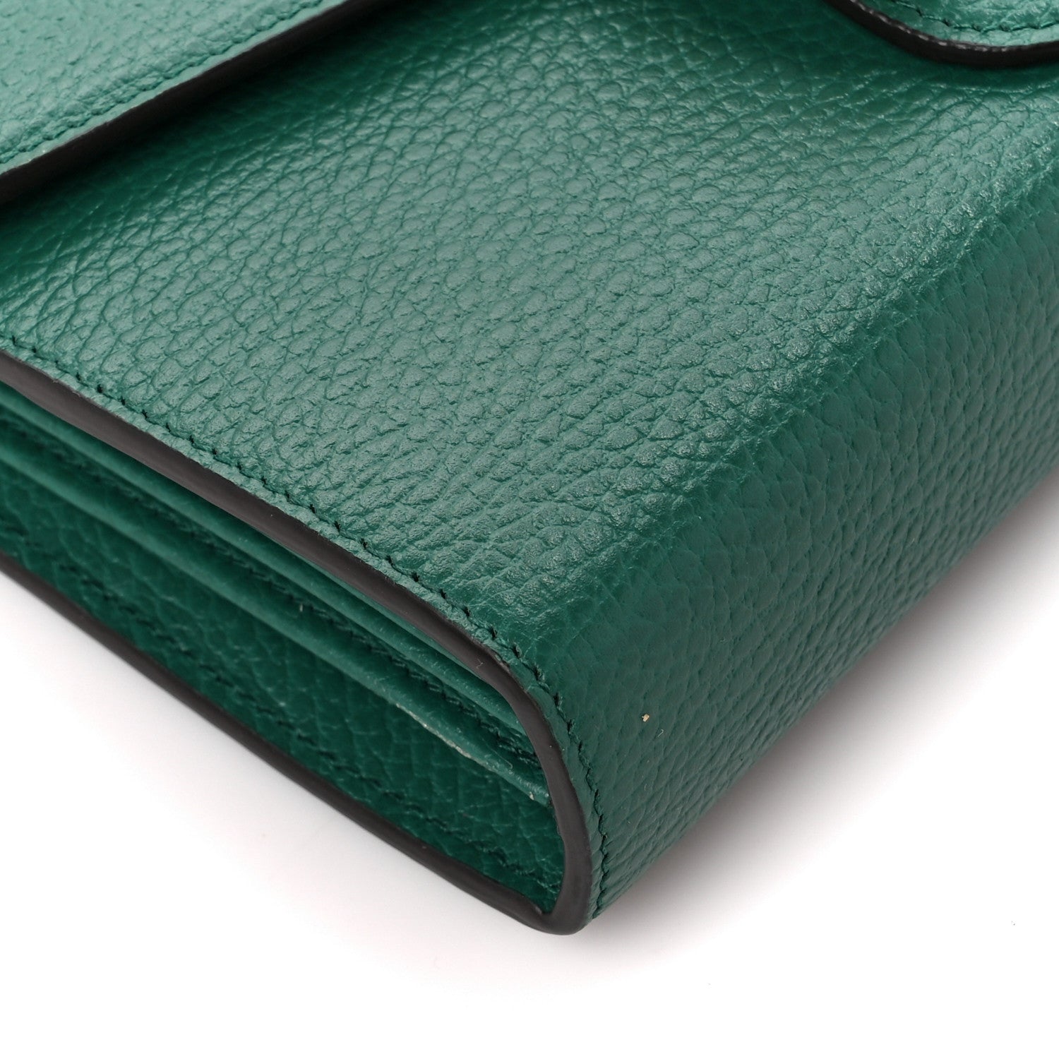 Gucci Calfskin Mini Dionysus Chain Wallet Emerald 11 of 12