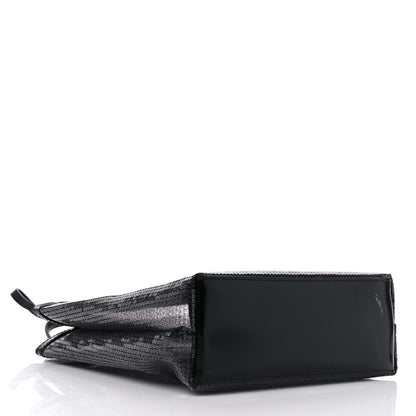 Prada Sequin Mesh Small Tote Bag Black 5 of 11