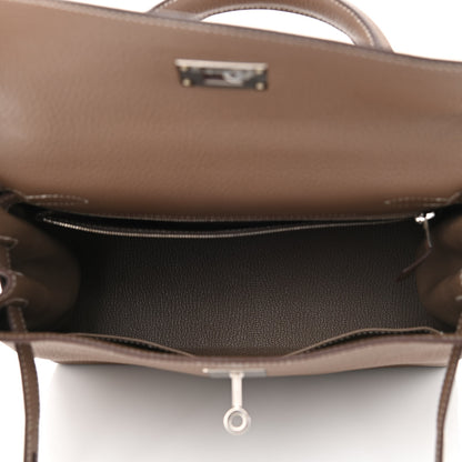 Hermes Togo Kelly Retourne 25 Etoupe 5 of 11