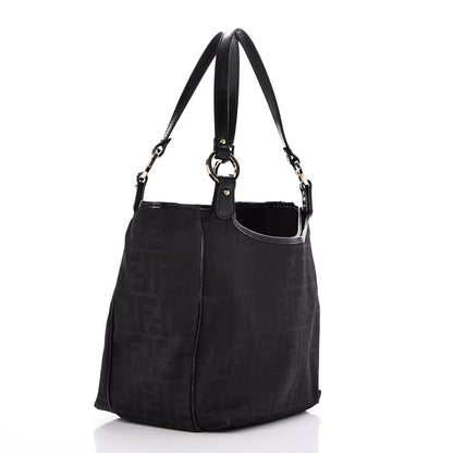 Fendi Zucca Small Chef Shopping Tote Black 3 of 10