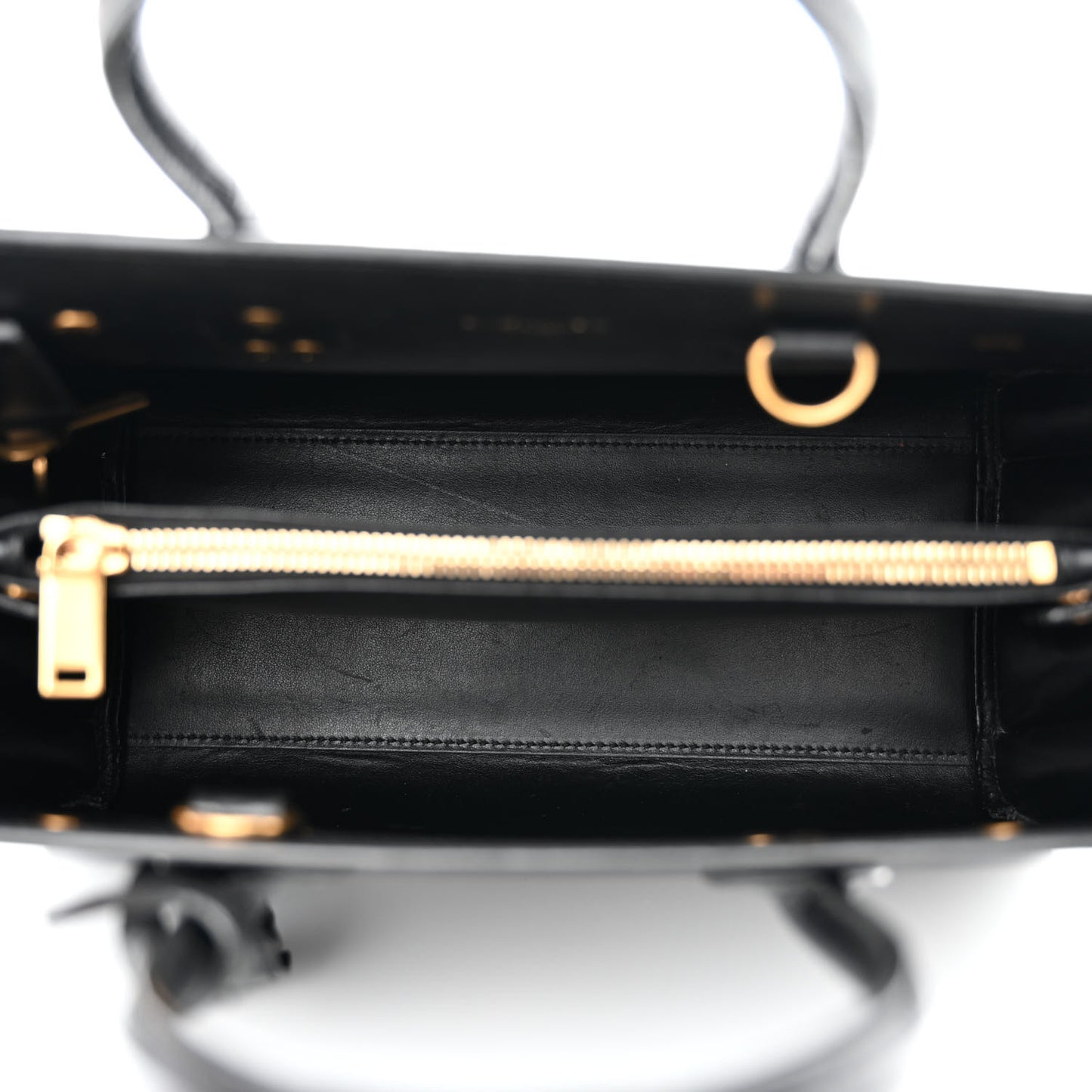 Calfskin Crocodile Embossed Baby Sac De Jour Black