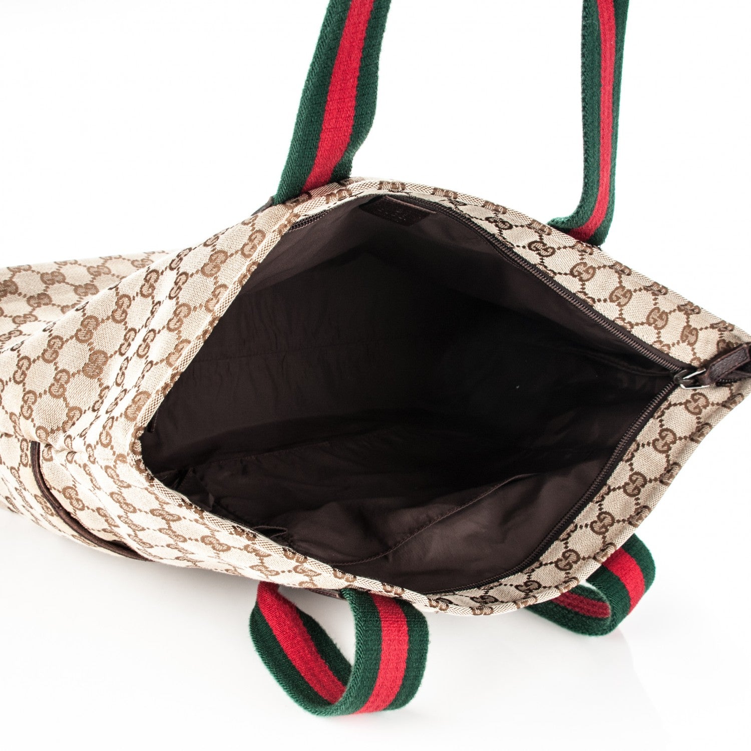 Gucci Monogram Web Large Diaper Tote Brown 5 of 11