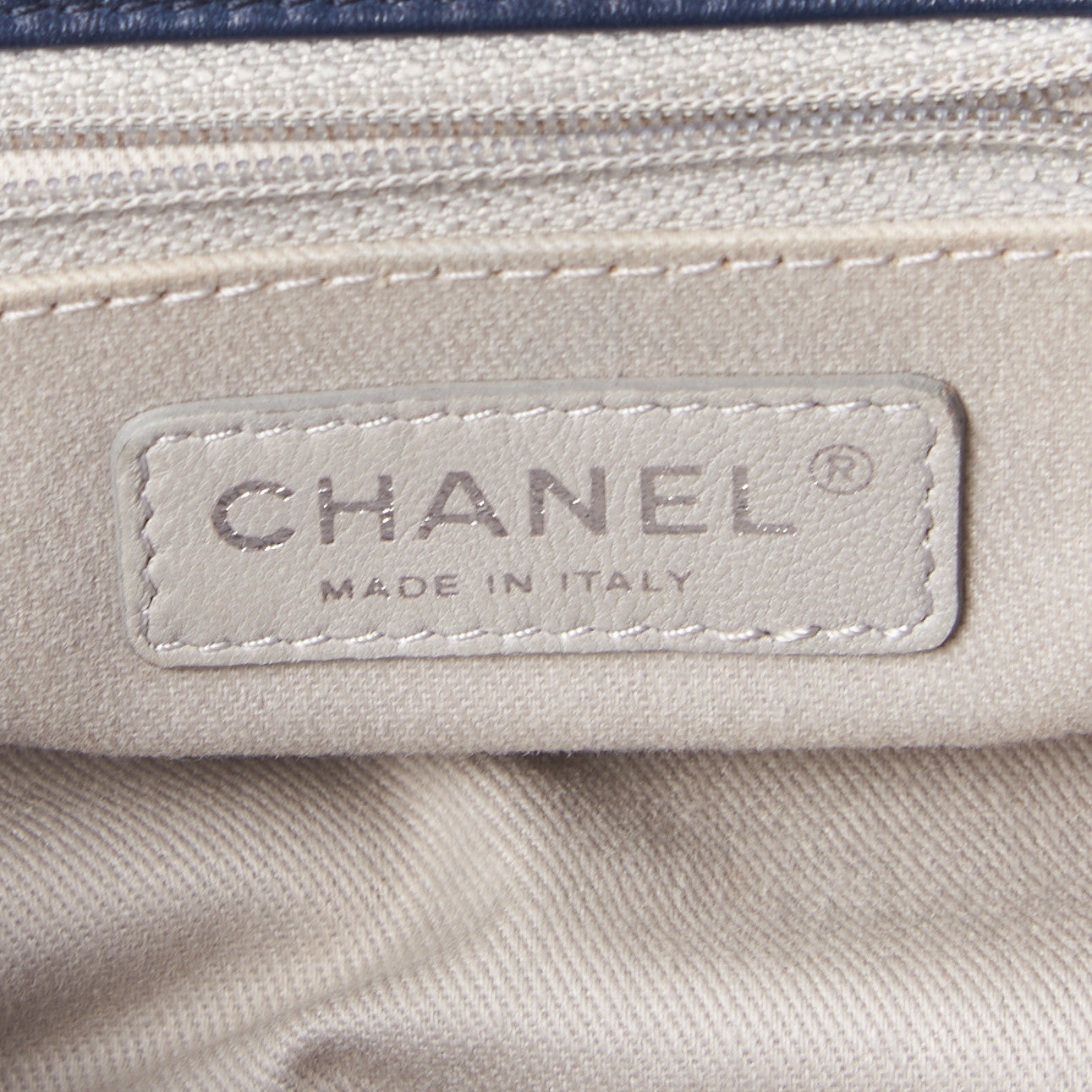 Chanel Iridescent Calfskin Tri-Color Country Chic Flap Navy Blue 8 of 9