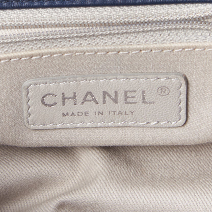 Chanel Iridescent Calfskin Tri-Color Country Chic Flap Navy Blue 8 of 9