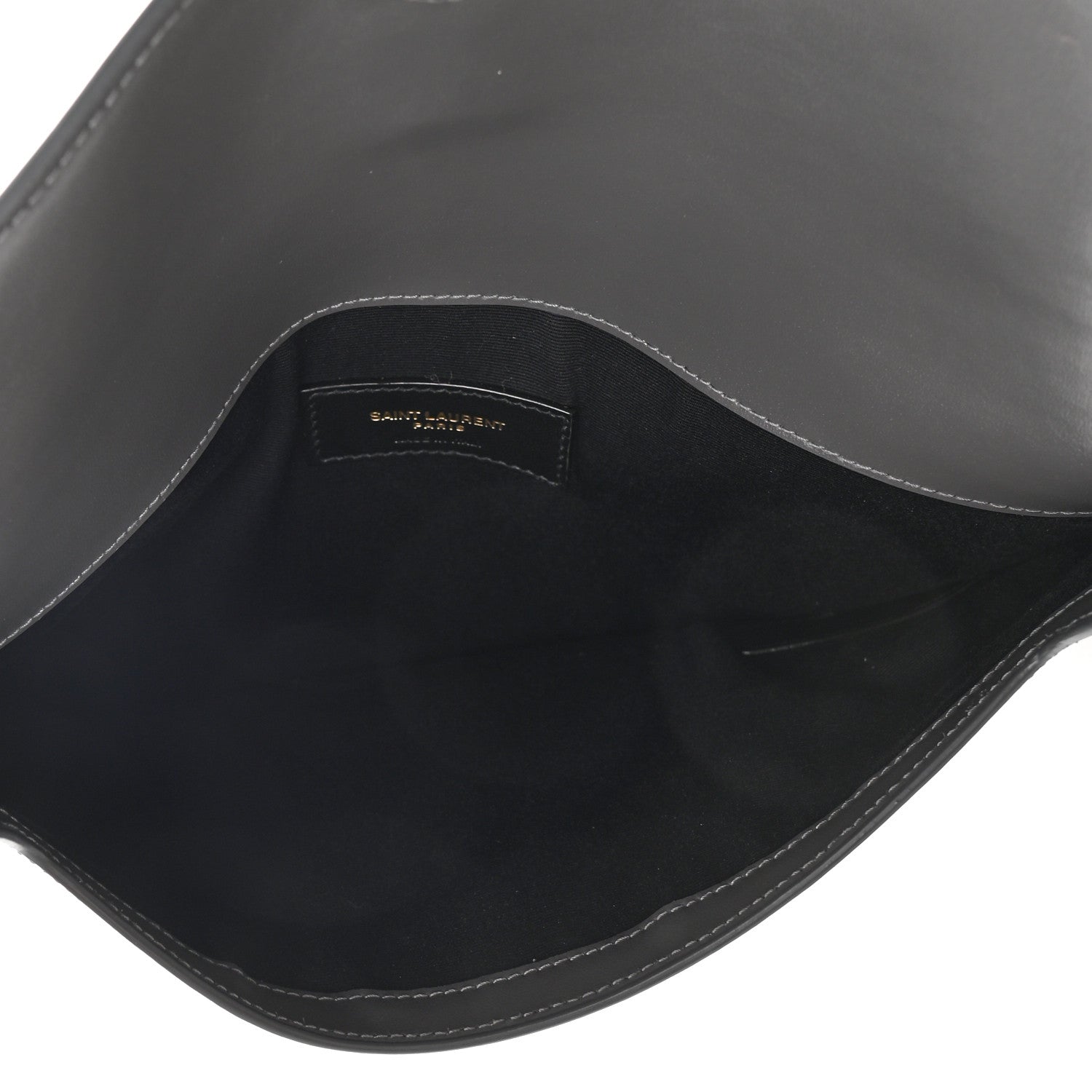 Saint Laurent Smooth Shiny Calfskin Uptown Pouch Storm 5 of 7