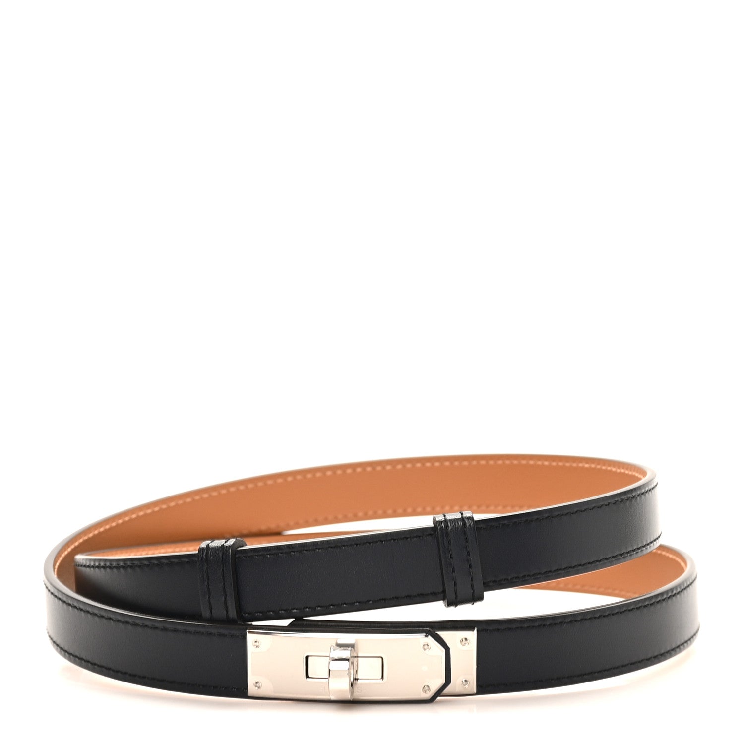 Hermes Hunter Calfskin Kelly Belt Bleu Indigo 1 of 5