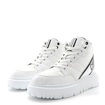 Christian Dior Nylon Fabric Womens D-Player High Top Sneakers 38 White Black 3 of 8