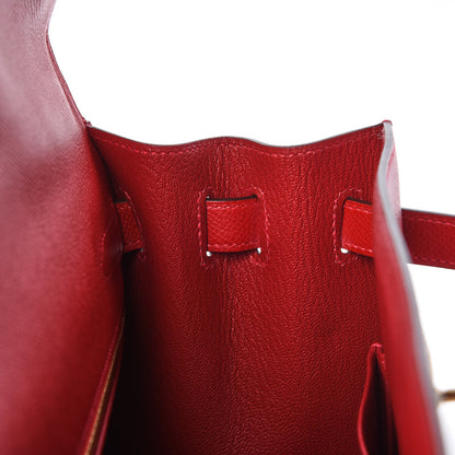 Hermes Epsom Kelly Sellier 32 Rouge Casaque 22 of 39