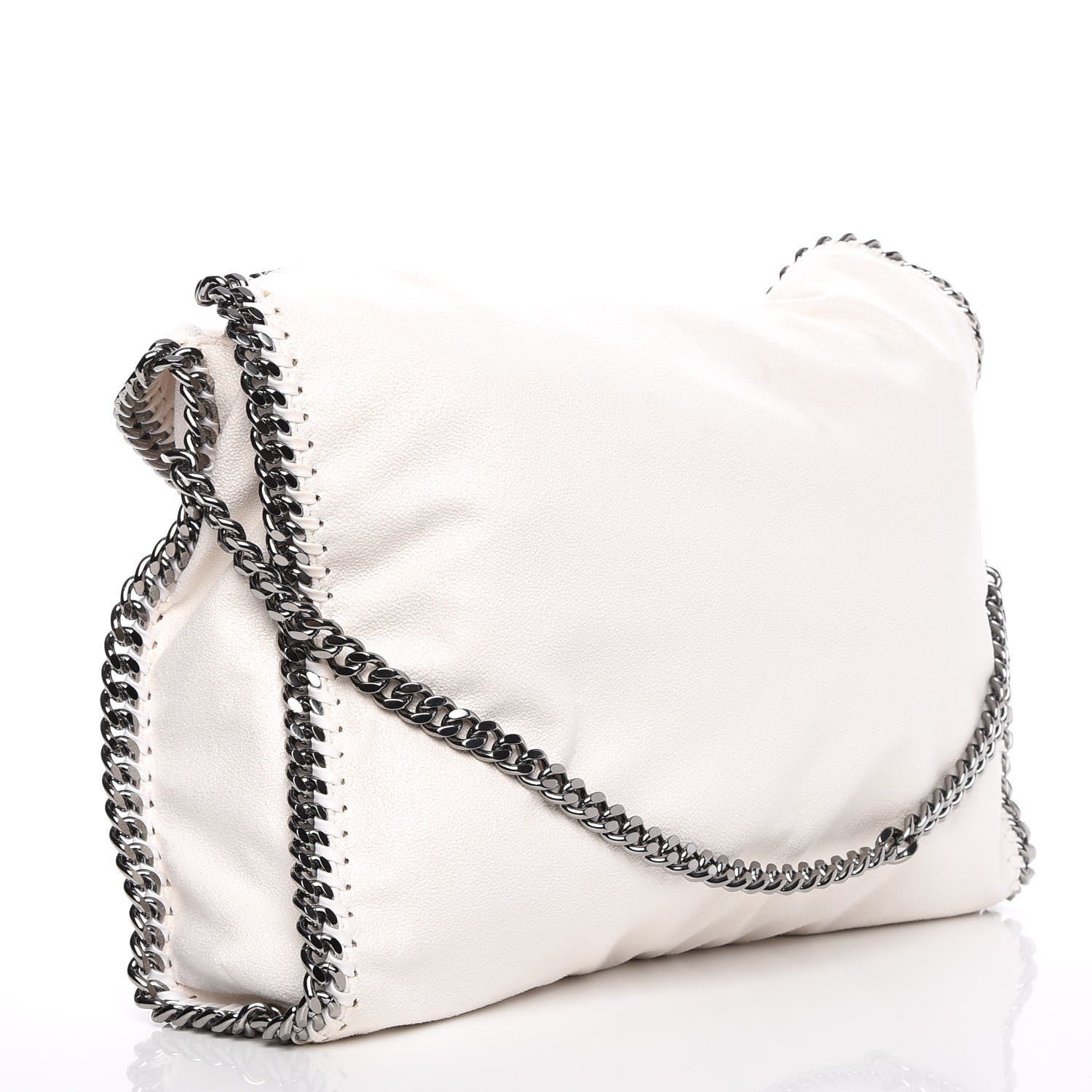 Stella McCartney Shaggy Deer Falabella Fold Over Tote Chalk 3 of 7