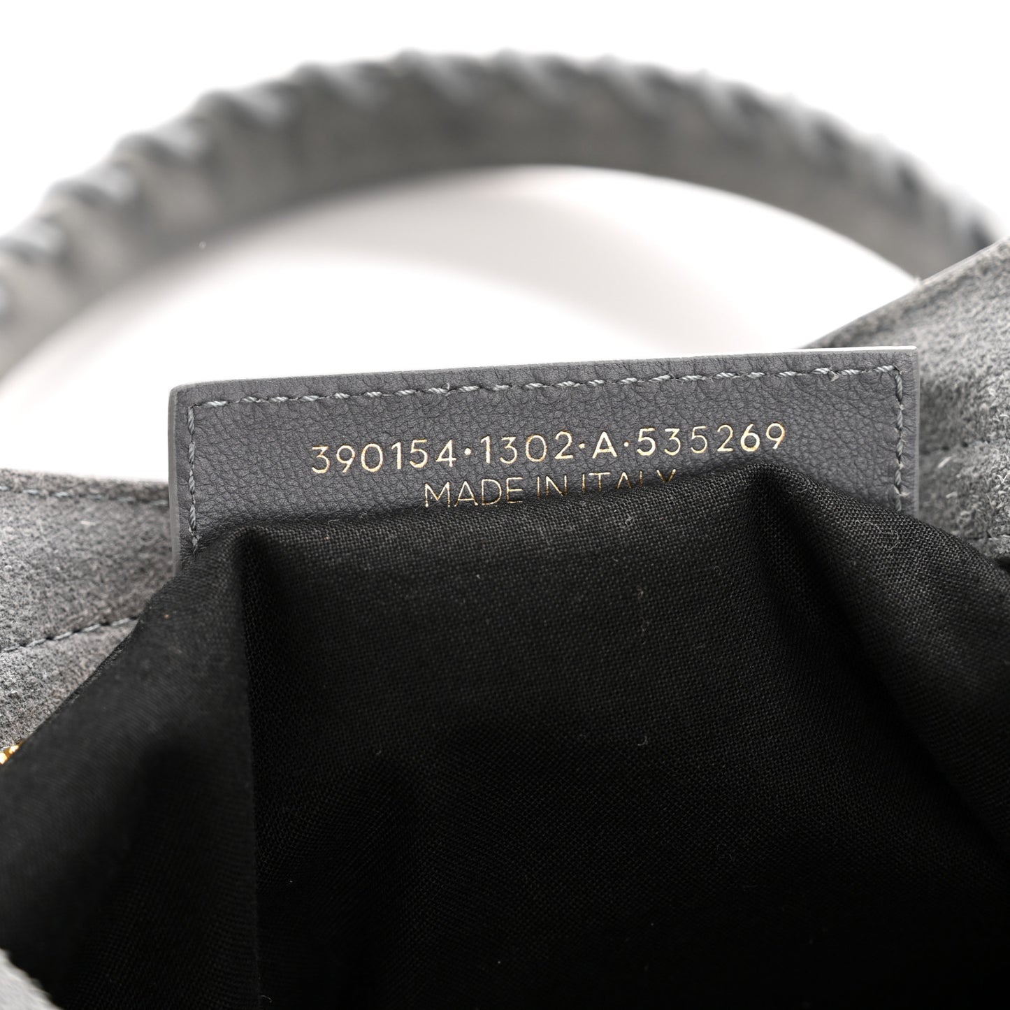 Suede Gold Metallic Edge Hardware City Gris Plomb