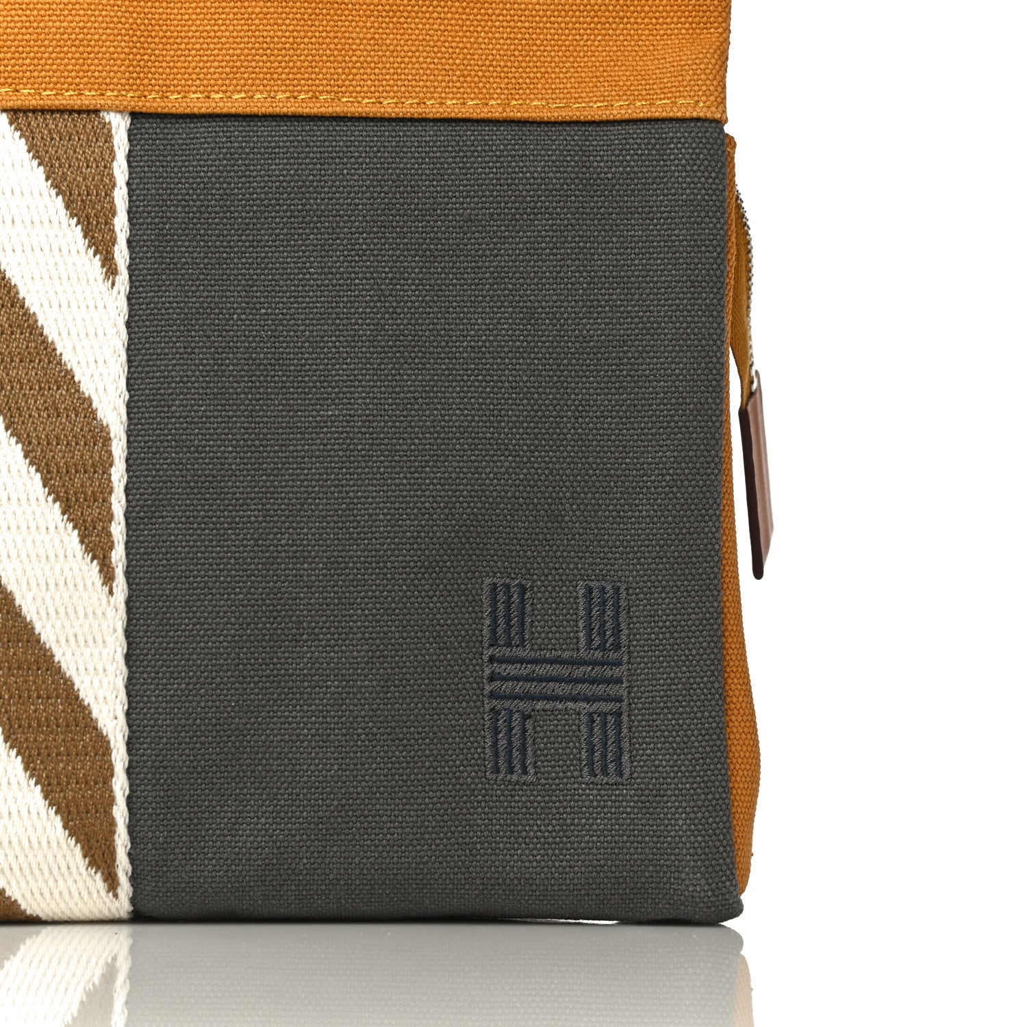 Hermes Cotton Stripe Travel Pouch 6 of 10