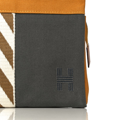 Hermes Cotton Stripe Travel Pouch 6 of 10