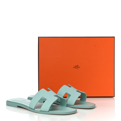 Hermes Epsom Oran Sandals 40 Vert Embrun 12 of 12