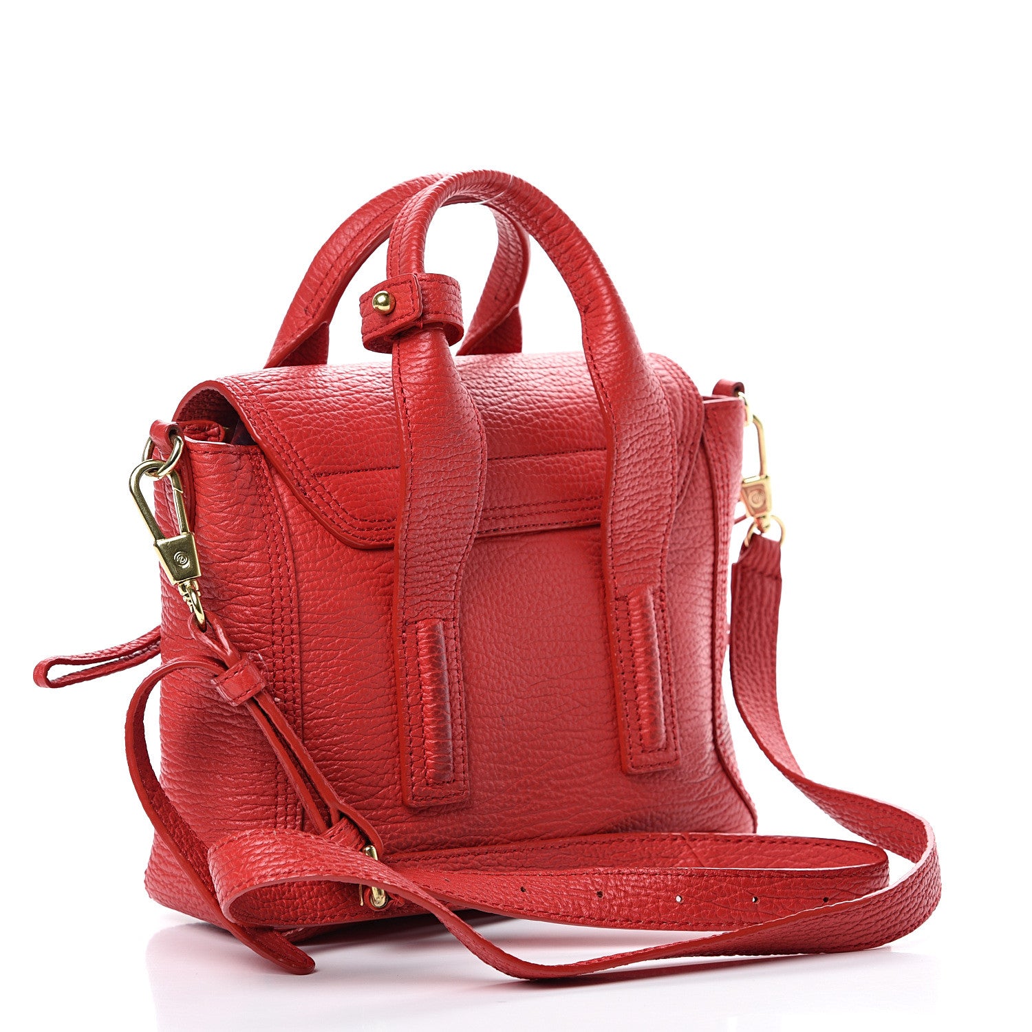 3.1 Phillip Lim 3.1 Textured Calfskin Mini Pashli Satchel Red 2 of 18